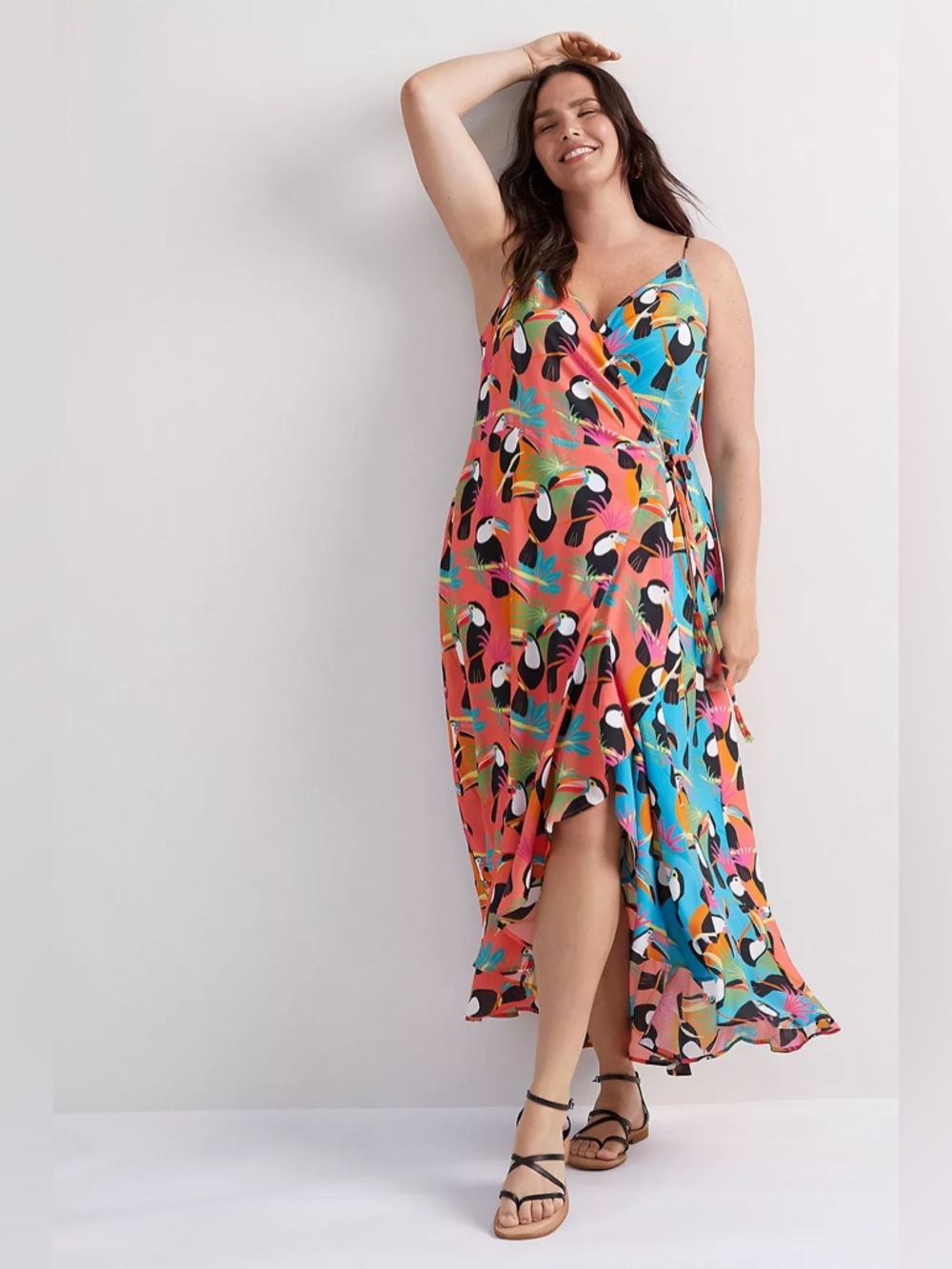 Farm Rio Toucans Wrap Maxi Dress